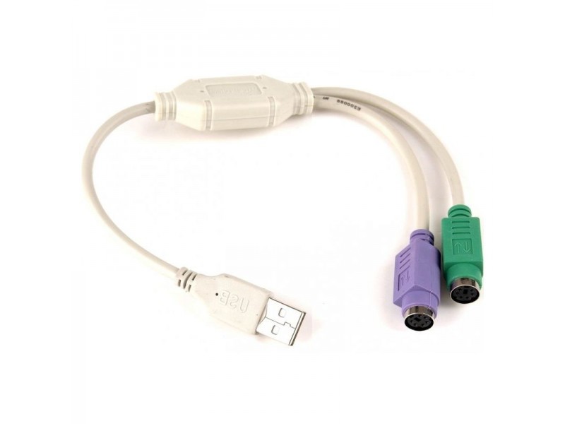Fast Asia Adapter USB (M) - 2xPS/2 za miša i tastaturu (F) beli