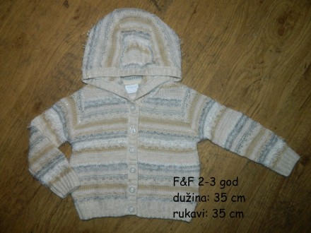 F&;F kvalitetan svetlucav džemper 2-3 god