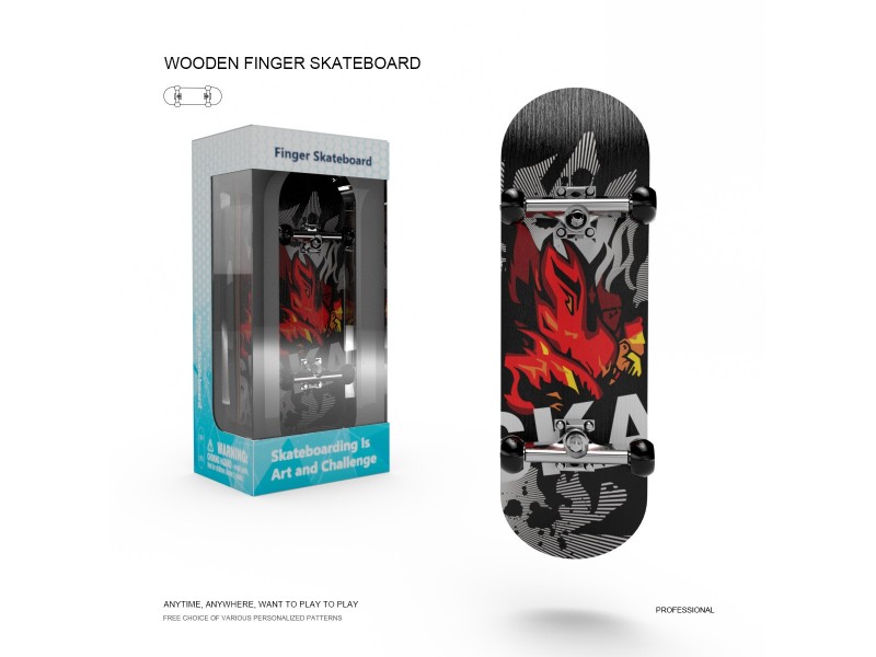 Finger skateboard, profi mini skejt, Maple, vatra
