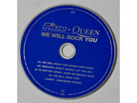 Five + Queen - We Will Rock You (samo CD)
