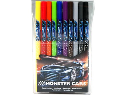 Flomasteri Monster Cars