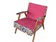 Fotelja retro-vintage ružičasti patchwork slika 1