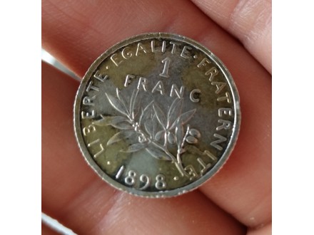 Francuska 1 franak 1898. srebro
