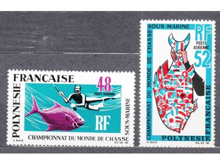 Francuska Polinezija 1969 Podvodni Ribolov serija **