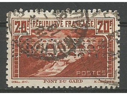 Francuska,Poznate građevine 20 F 1929.,zup 11,žigosano
