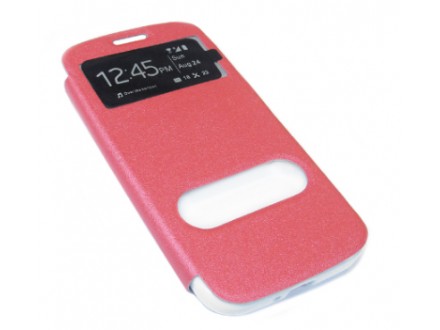 Futrola BI FOLD silikon za Samsung I9500-I9505 Galaxy S4 roze