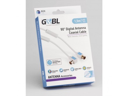 G &; B L    Antenna Cable m-f 90&;deg; with adap