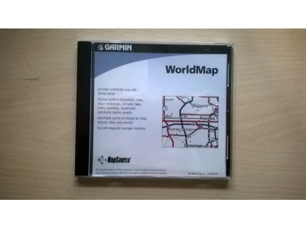 GARMIN WorldMap MapSource 4.00  cd-rom - novo