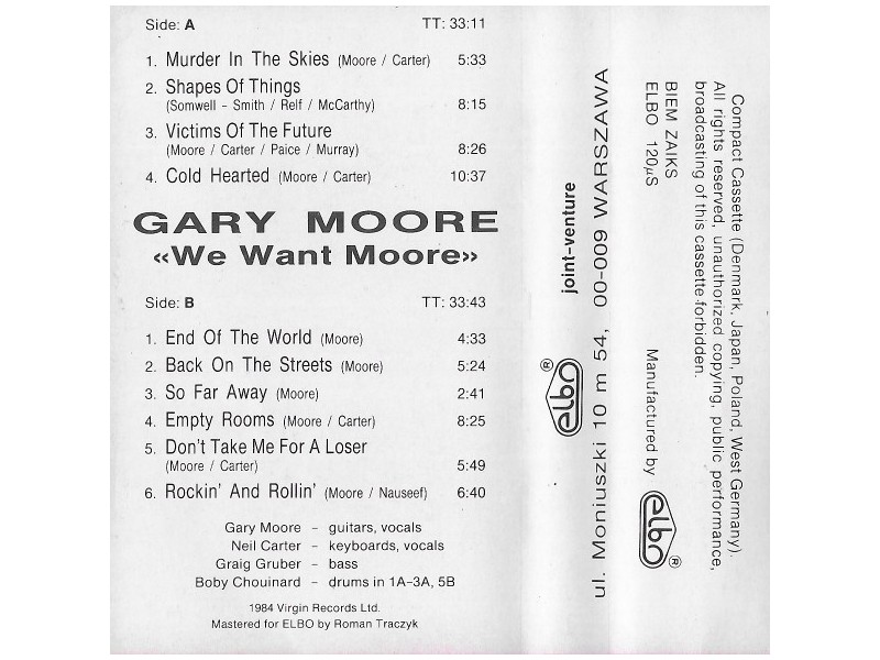 GARY MOORE - We Want Moore!