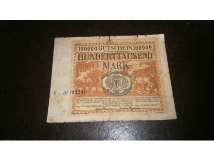 GERMANY 100.000 MARK 1923