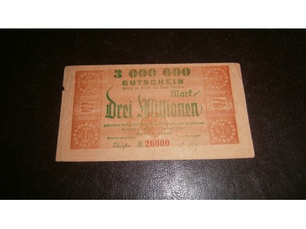 GERMANY 3.000.000 MARK 1923