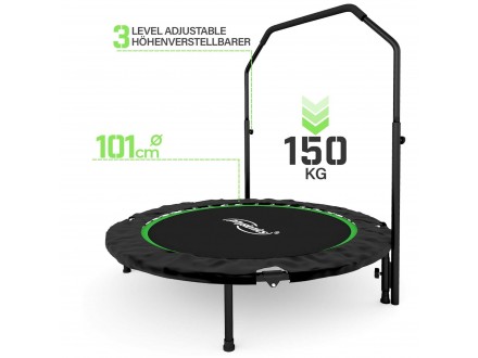 GORILLA SPORTS Fitnes trambolina sa ručicama - ø 101 cm (zelena)