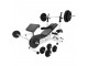 GORILLA SPORTS Multifunkcionalna benč klupa dodacima za vežbanje i tegovima 100 kg (Bela) slika 1