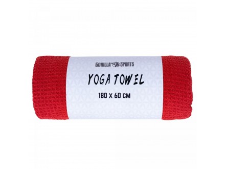 GORILLA SPORTS Peškir za jogu (Crvena boja)