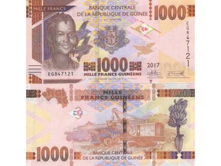GUINEA 1000 Francs 2017 UNC, P-48