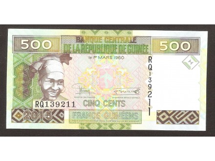 GVINEJA 500 franaka (2015) UNC - Redizajnirana