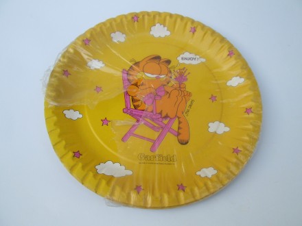 Garfield stari kartonski deciji tanjirici