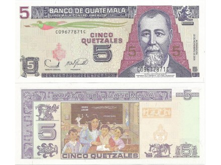 Guatemala 5 quetzales 2006. UNC