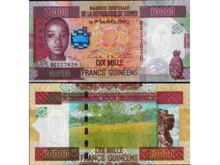 Guinea 10 000 Francs 2012. UNC.