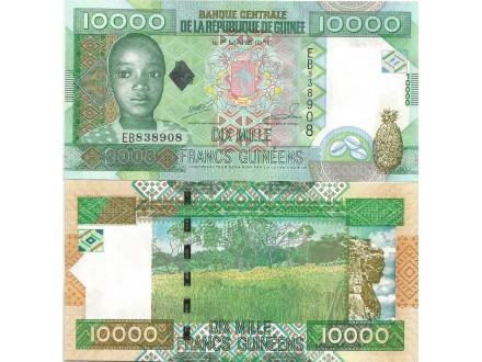 Guinea 10.000 francs 2008. UNC