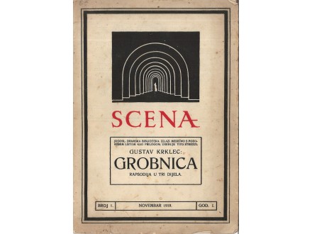 Gustav Krklec - GROBNICA (1. izd., 1919), retko!!!