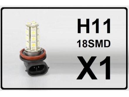 H11 LED Sijalica - 18 SMD dioda - 1 komad
