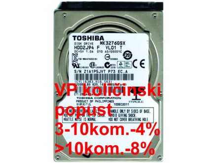 HDD 2.5 ** 320GB MK3276GSX TOSHIBA 5400RPM 8MB SATA 9,5mm