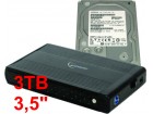 HDD 3.5 + USB 3.0 SATA eksterno kuciste * 3TB HUA723030ALA641 HITACHI / EE3-U3S-3 (5999)