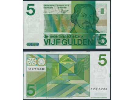 HOLANDIJA Netherlands 5 Gulden 1973 UNc, P-95