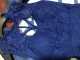 Haljina plave boje cipka postavljena bez rukava slika 3