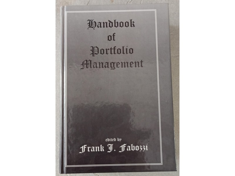 Handbook of portfolio management