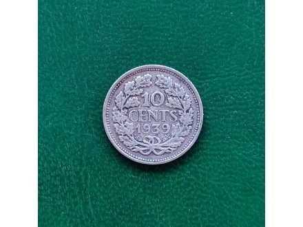 Holandija 10 CENTS 1939 srebro