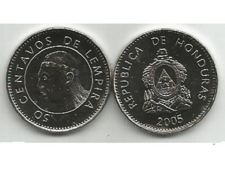 Honduras 50 centavos 2005. UNC