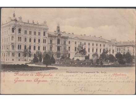 Hrvatska - Zagreb / spomenik Sv. Jurja / 1898