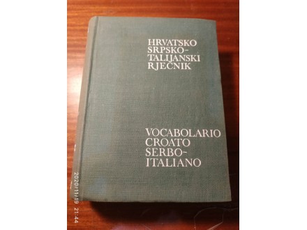 Hrvatsko srpsko talijanski rječnik