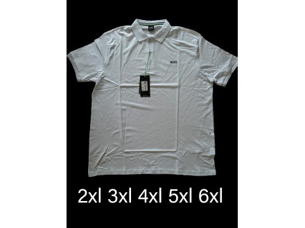 Hugo Boss bela muska majica kragna 2XL 3XL 4XL 5XL 6XL