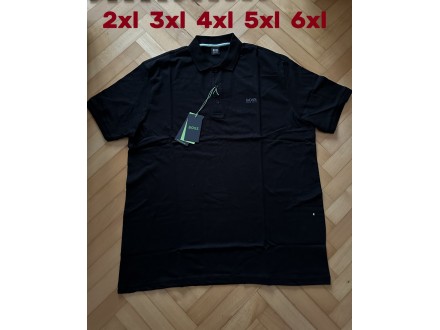 Hugo Boss crna muska majica kragna 2XL 3XL 4XL 5XL 6XL