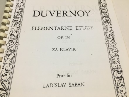 I. B. Duvernoy - Elementarne etude OP. 176 za klavir