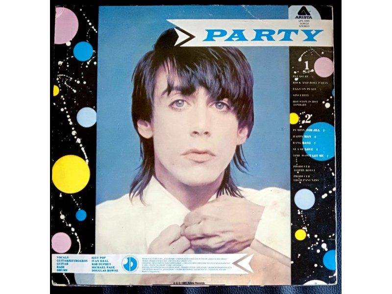 Iggy Pop-Party LP (EX, Jugodisk, 1981)