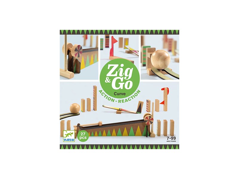 Igra lančanih reakcija - Zig &; Go, Curve, 27 pcs - Zig&;Go