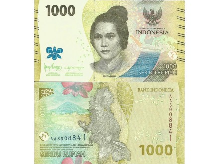 Indonesia 1000 rupiah 2022. UNC