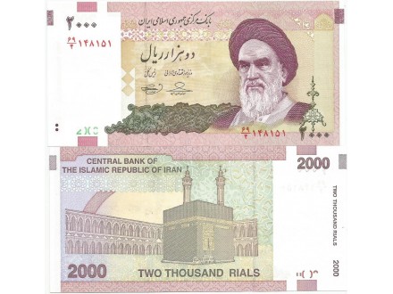 Iran 2000 rials 2013. AUNC