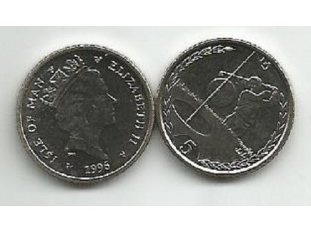Isle of Man 5 pence 1996.