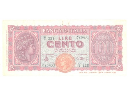 Italija 100 lire 1943 / 1944