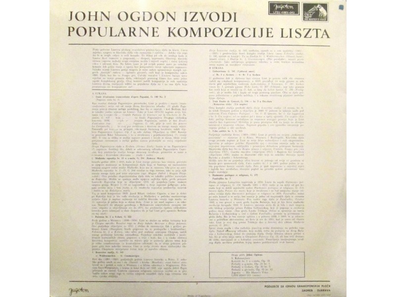 JOHN OGDON - Plays Popular Liszt