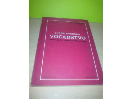 JUGOSLOVENSKO VOĆARSTVO Journal of Yugoslav Pomology