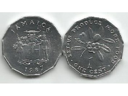Jamaica 1 cent 1987. UNC FAO