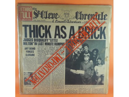 Jethro Tull ‎– Thick As A Brick, LP