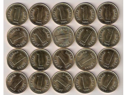 Jugoslavija 1 dinar 1994. UNC x 100 komada