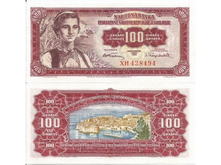 Jugoslavija 100 dinara 1955. UNC